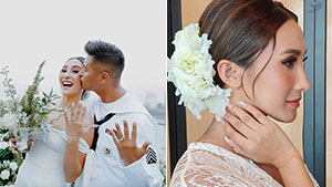 We're In Love With Melissa Gohing's Cool Bride Look With Multiple Ear Piercings