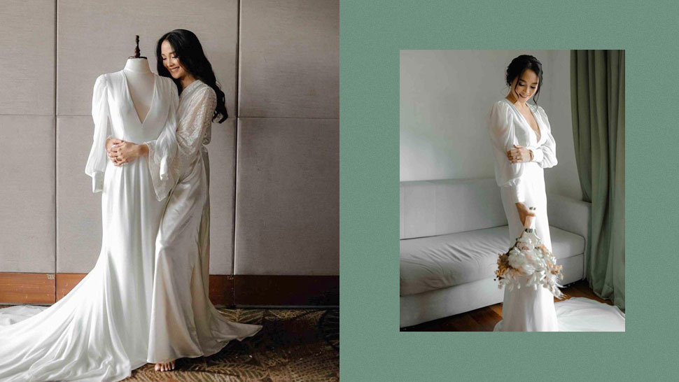 Here's How Lovely Abella's Minimalist Wedding Gown Was Made In Just 2 Days