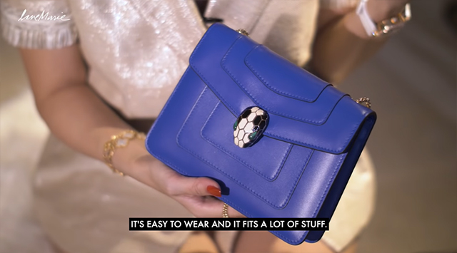 Heart Evangelista's artsy designer bag features a beautiful blue