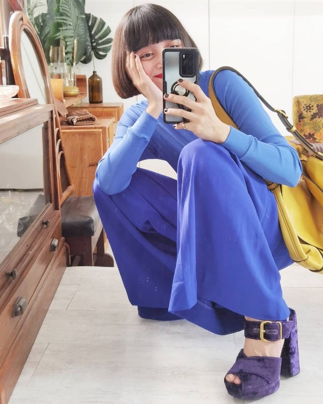 celebrity colored shoe outfit Shaira Luna
