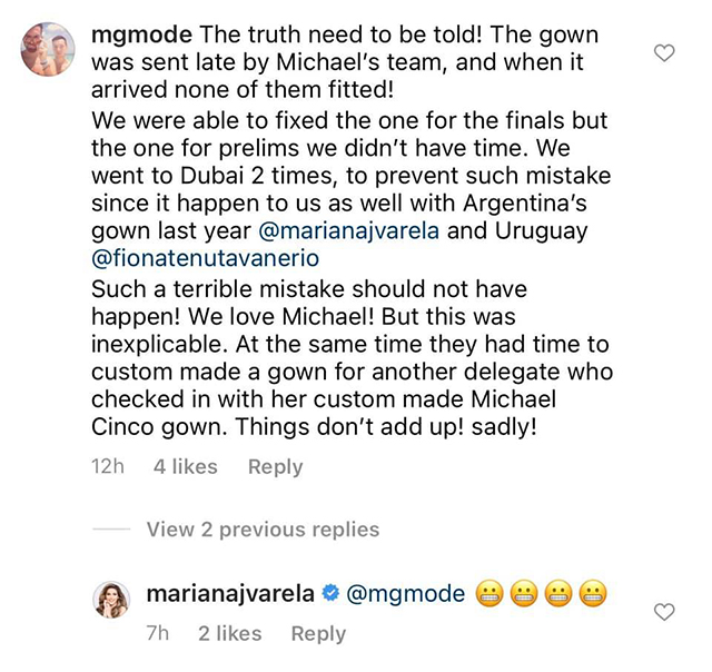 mgmode's comment about michael cinco's miss universe canada gowns