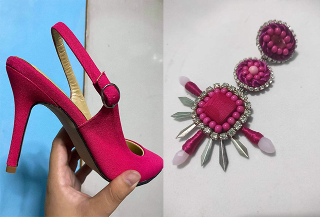may lee shoes and eric manansala earrings