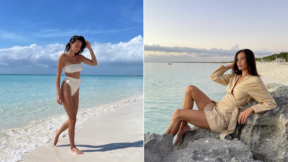 We Love Kelsey Merritt's Stunning Beach Babe Ootds In The Bahamas