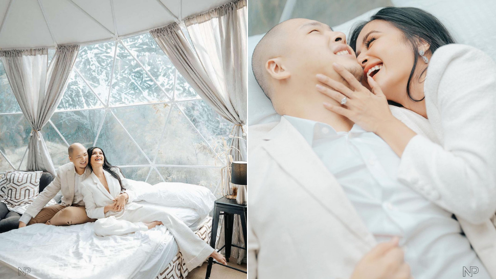 Kris Bernal Wore A White Pantsuit To Her Glamping-inspired Prenup Shoot And She Looks Super Chic