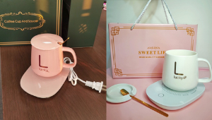Coffee Lovers, You Need This P350 Chic Ceramic Mug + Heating Pad Set In Your Life