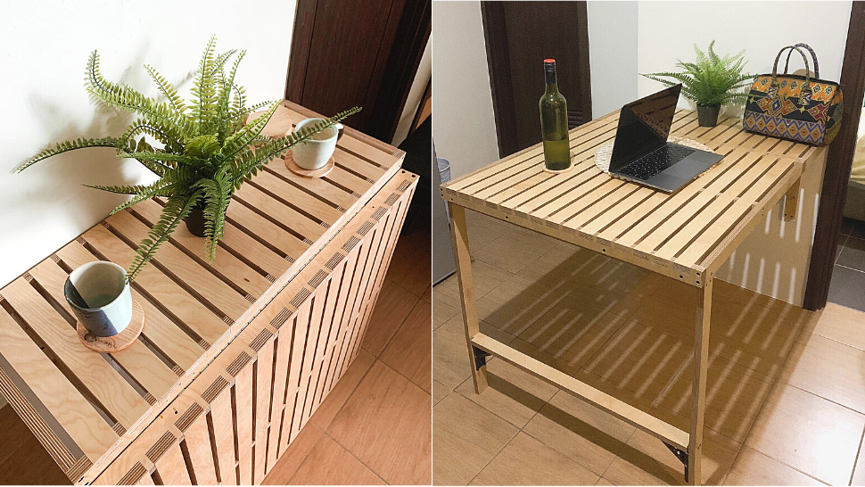 This Affordable Wooden Table Is Perfect For Your Tiny Living Space