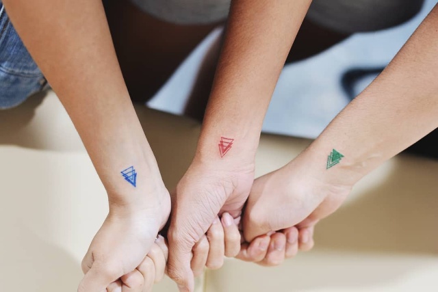 Matching 3 Siblings Temporary Tattoo  Set of 333  Little Tattoos