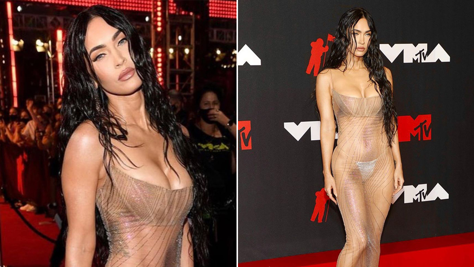 Megan Fox Broke The Internet Wearing A Nearly-naked See-through Dress To The Vmas