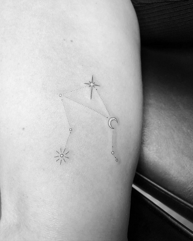 A simple libra constellation with initial for Wan