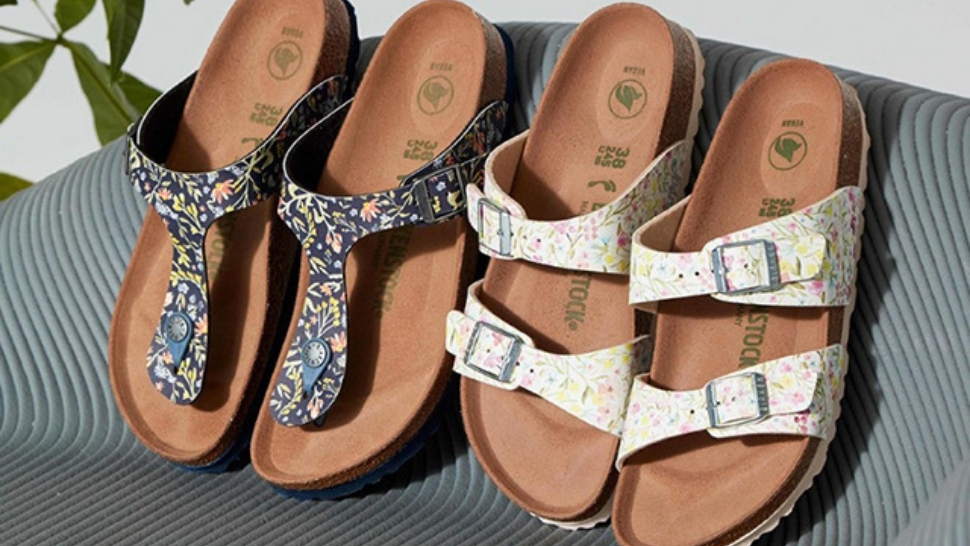 We're Obsessed With These Dainty Floral Birkenstock Sandals