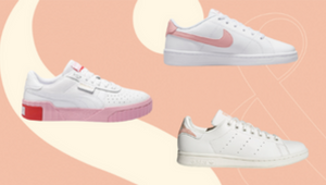 10 Minimalist White Sneakers With Pretty Pink Accents To Add To Your Collection