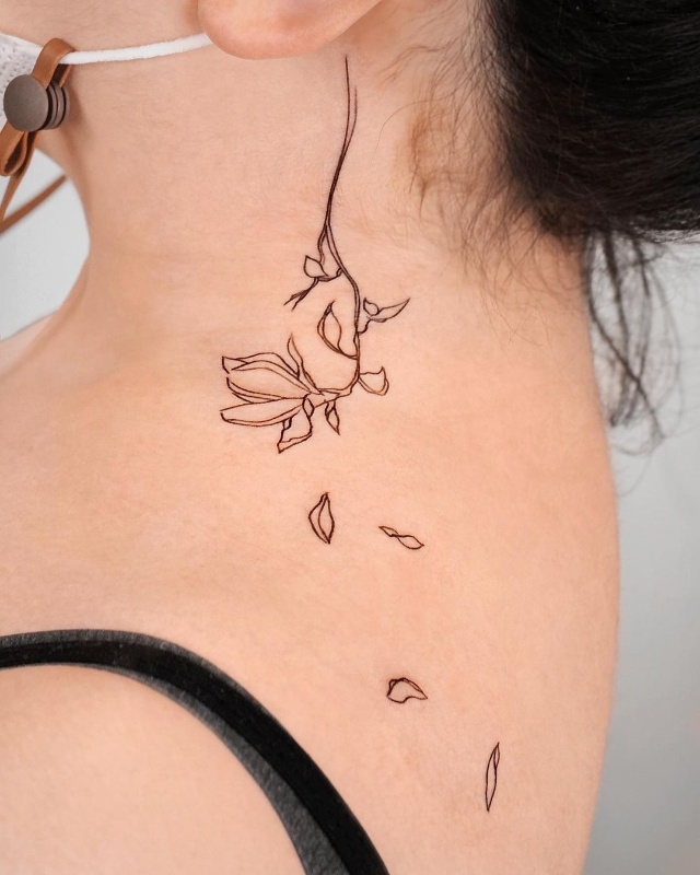 neck tattoo design ideas for women