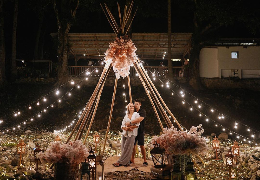 sarah lahbati's glamping birthday party