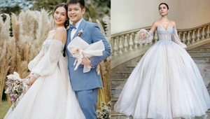 Model Jasmine Maierhofer Just Got Married In A Gorgeous Puff Sleeve Gown
