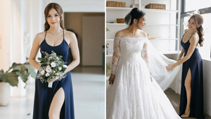 We're In Love With Andrea Torres' Sultry Minimalist Bridesmaid Look