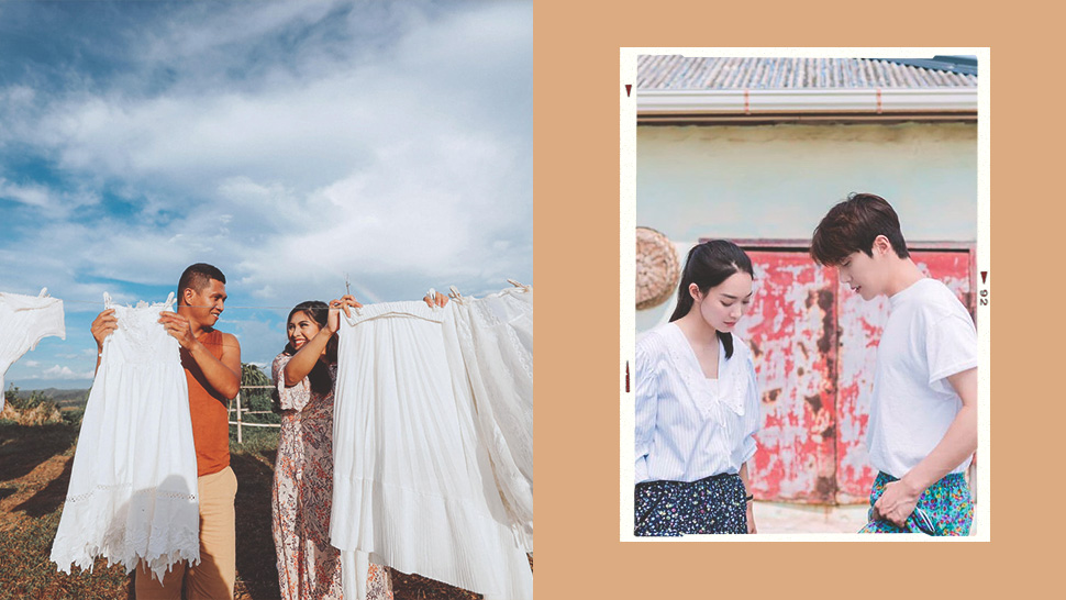 This Laundry-themed Prenup Shoot Is Giving Us "hometown Cha-cha-cha" Vibes