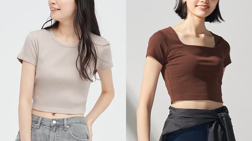 These Neutral Crop Tops from Uniqlo Could Be Your New Closet Must-Haves