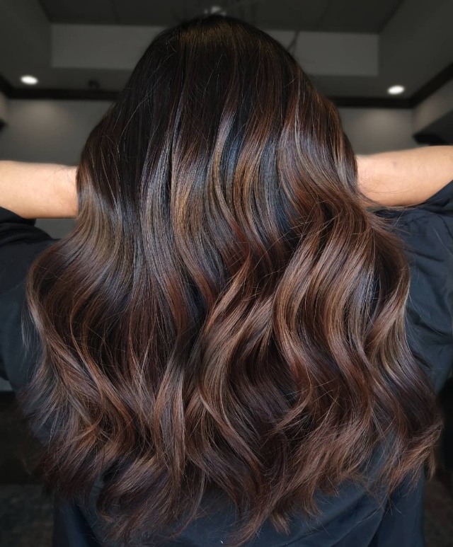 dark brown balayage hair color