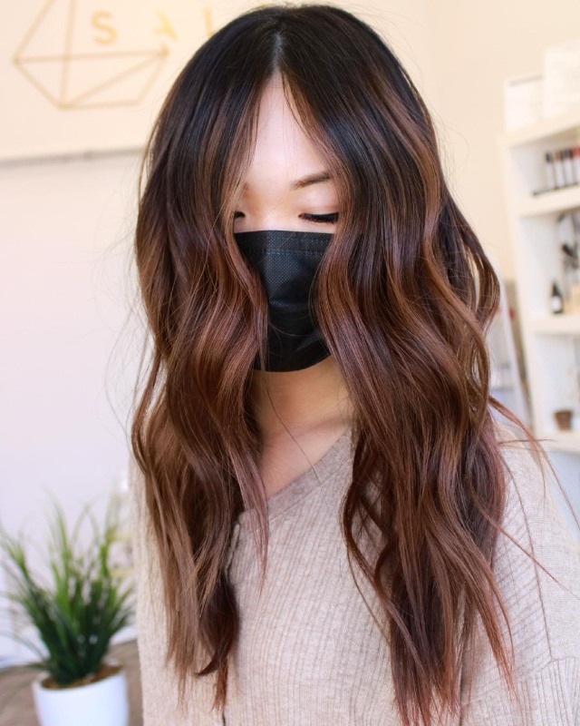 chestnut brown balayage hair color