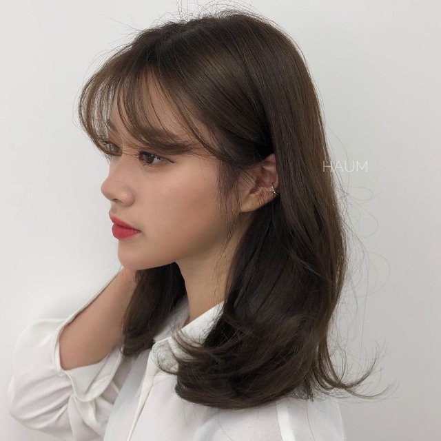 side bangs for oval face