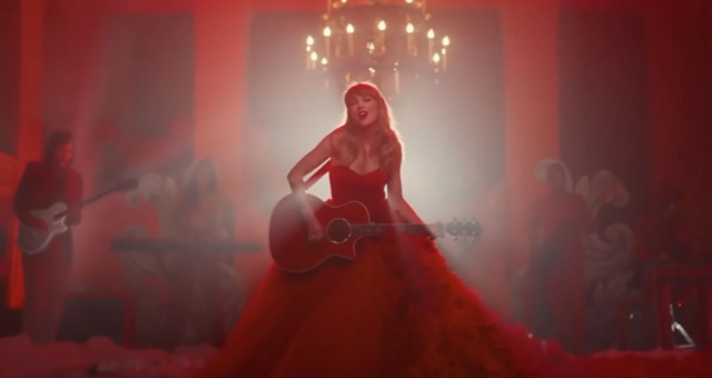 taylor swift music video couture nicole + felicia gown