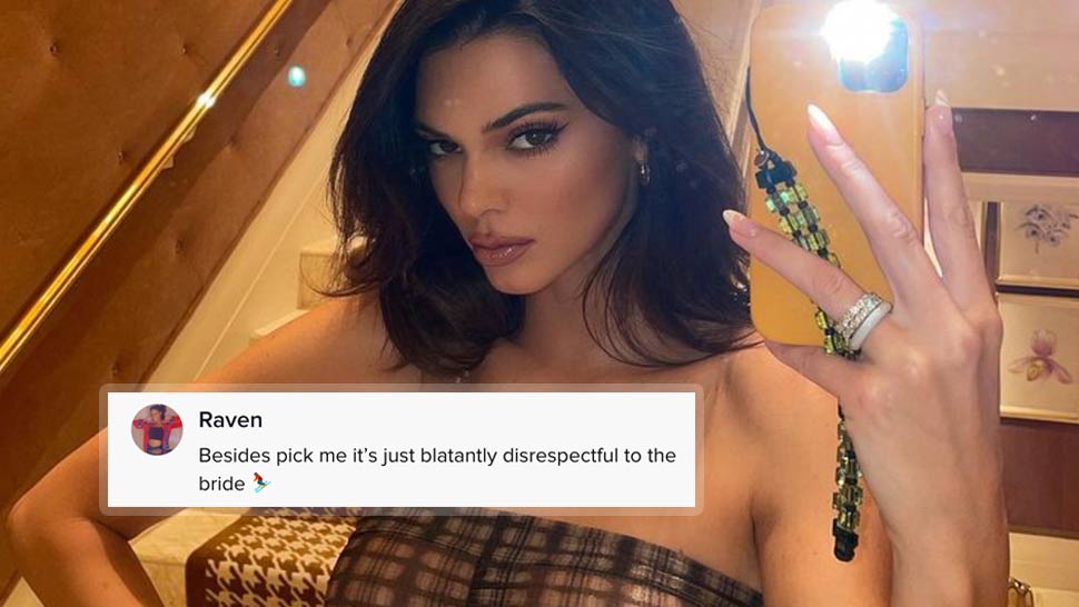 The Internet Is Roasting Kendall Jenner For Wearing A "disrespectful" Outfit To Her Friend's Wedding