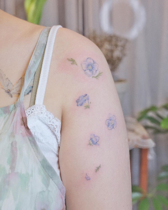 watercolor flower tattoo designs