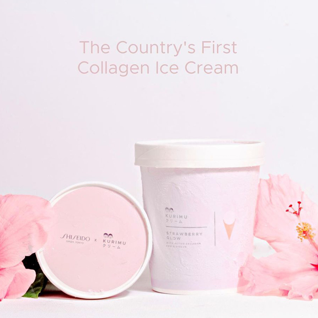 shiseido kurimu strawberry glow collagen ice cream