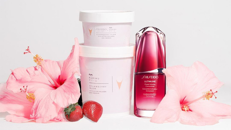Shiseido and Kurimu Just Launched Strawberry-Flavored Collagen Ice Cream and It's So Good