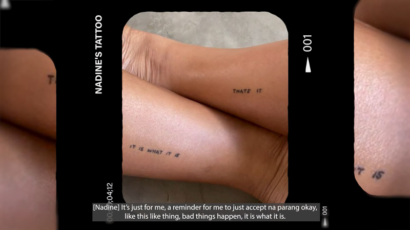 nadine lustre leg tattoo meanings