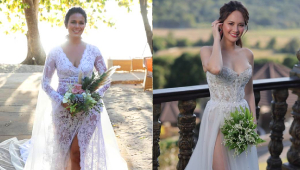 10 Wedding Dresses With Slits For The Sultry Bride, As Seen On Celebrities