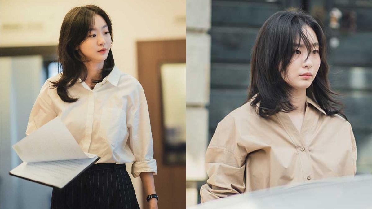 12 Effortless Ways to Wear a Button-Down Shirt, As Seen on Kim Da Mi in "Our Beloved Summer"