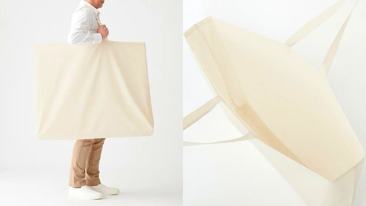 This Extra-large Muji Canvas Tote Bag Is Perfect If You Have A Lot Of Errands