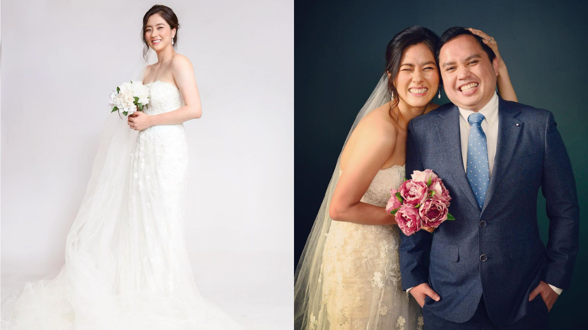 Jinri Park Looks Stunning In Her Classic Embroidered Wedding Gown
