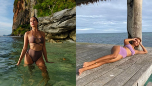 8 Easy Yet Sultry Ways To Pose In A Swimsuit, As Seen On Sarah Lahbati