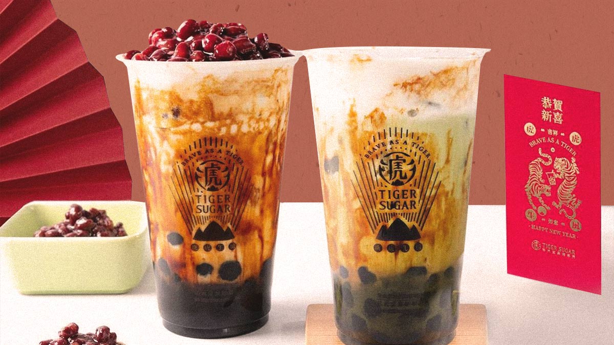These New Tiger Sugar Drinks Bring Matcha + Red Bean To The Brown-sugar Boba Milk Tea Party