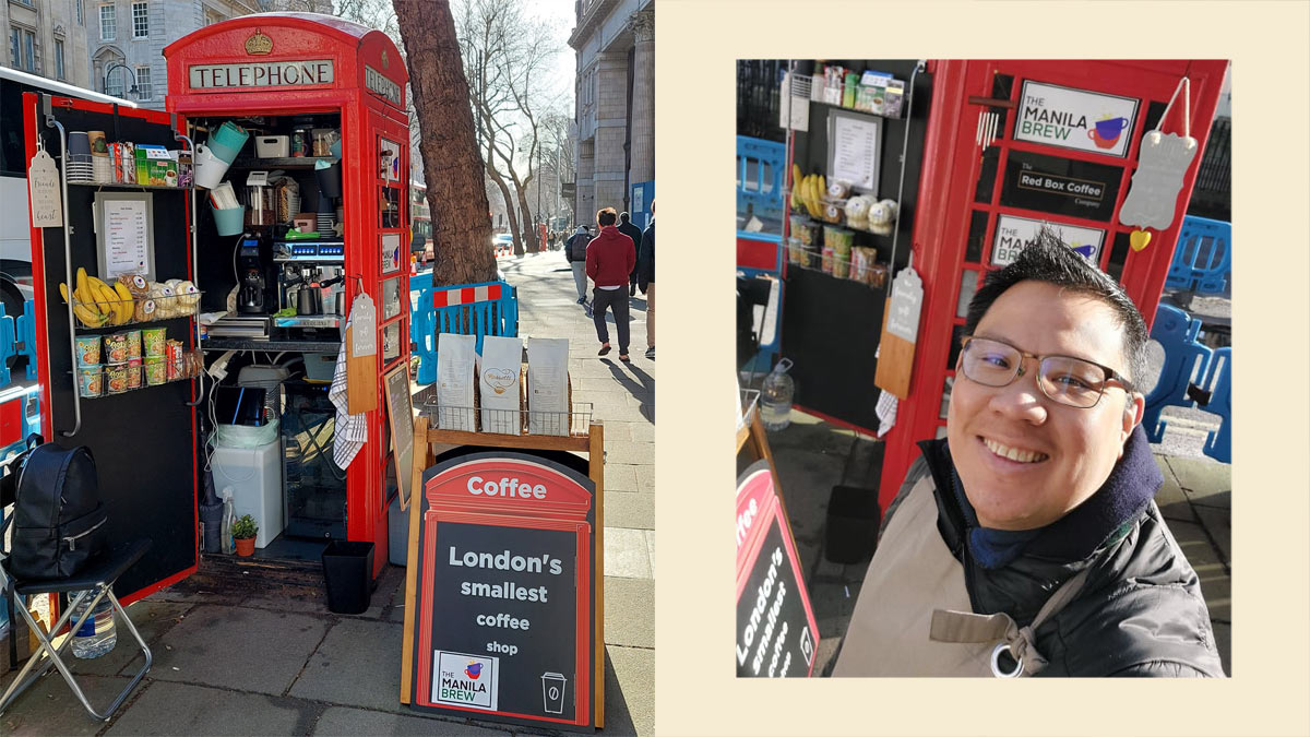 This Ofw Opened A Tiny Coffee Shop Inside A Telephone Booth In London