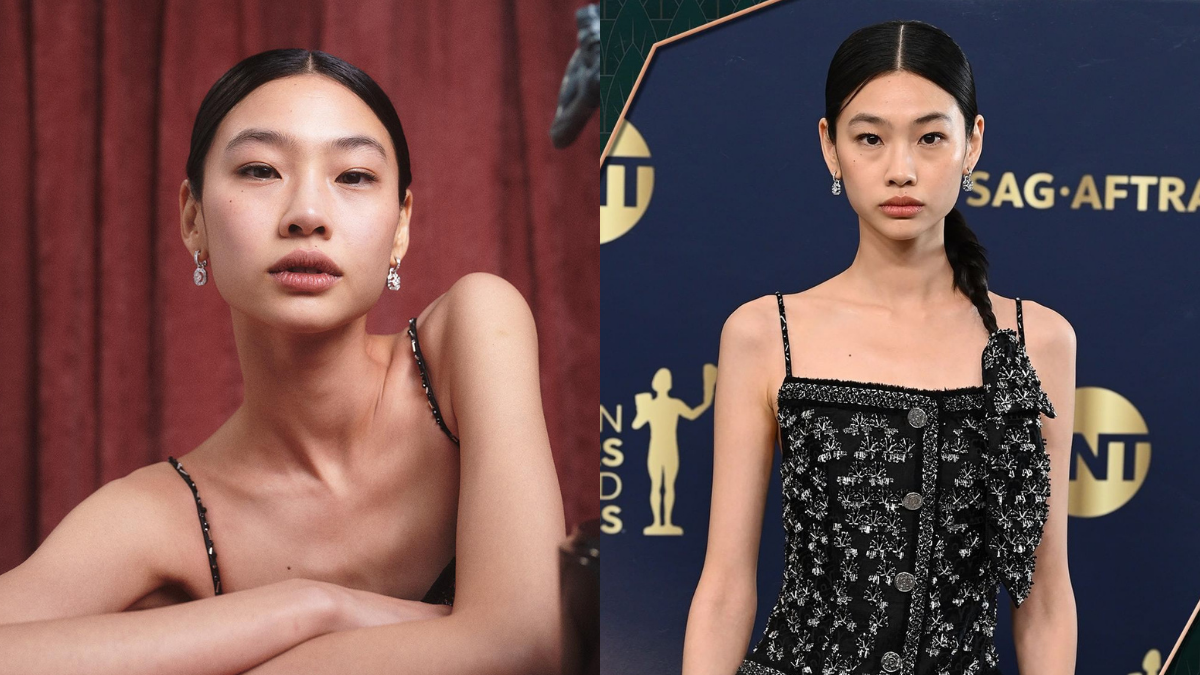 "Squid Game" Star Jung Ho Yeon Makes Historical Win at SAG Awards in a Stunning Beaded Black Gown
