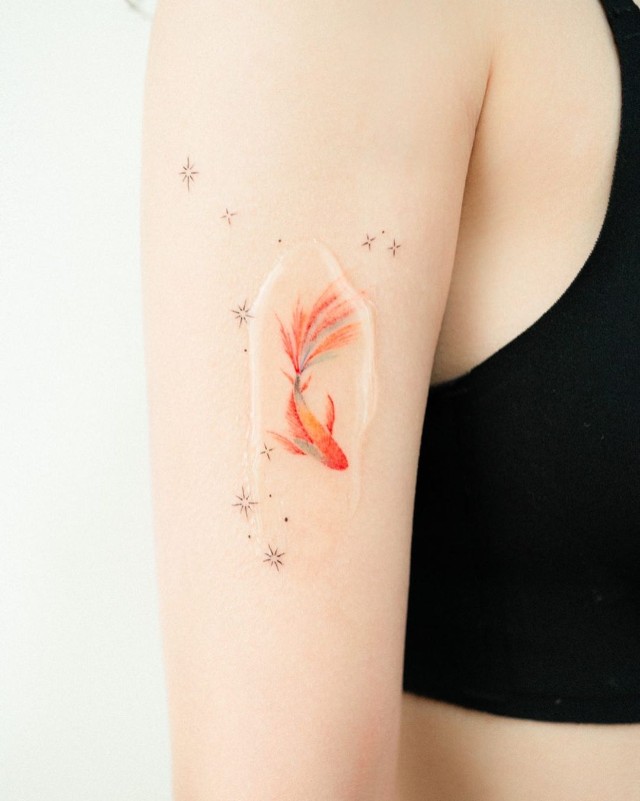 Customised Pisces Tattoo  Done at   inkingkings Artist  parthmungra  Instagram