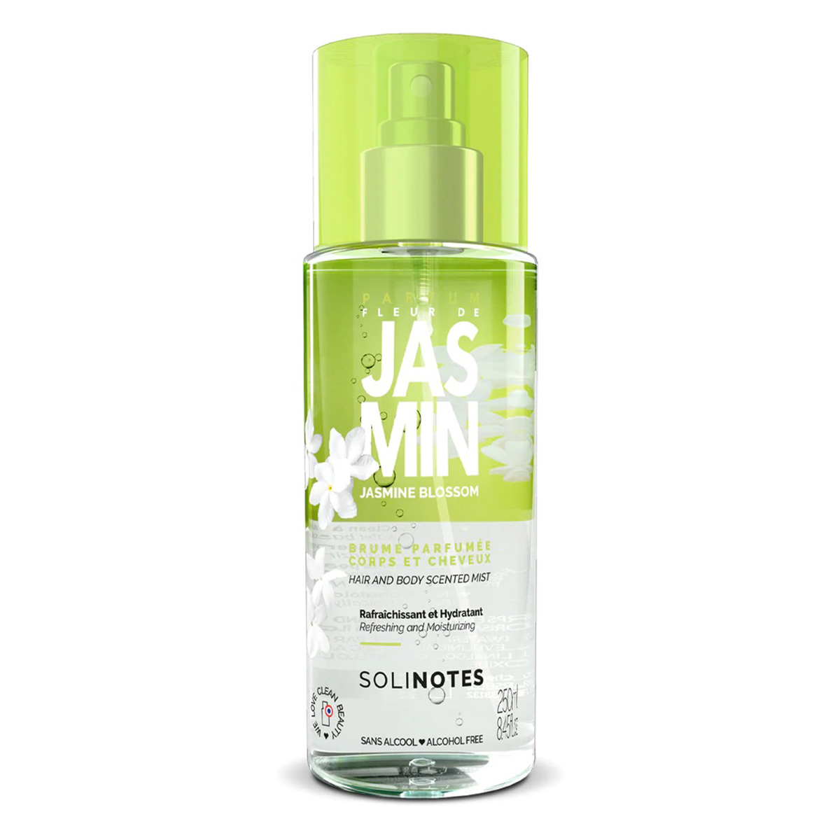 A product shot of Solinotes Paris Jasmin Body Mist