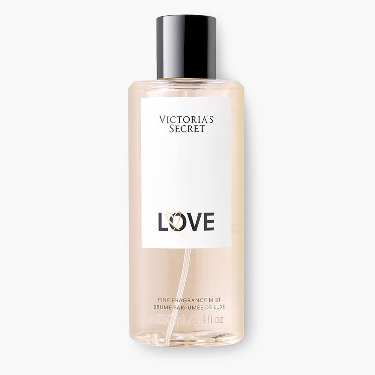 A product shot of Victoria's Secret Love Fragrance Mist