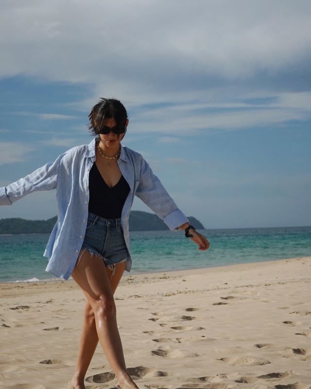 liza soberano's beach outfits in palawan