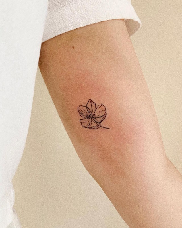 Black Flowers Two Temporary Tattoo By PAPERSELF  notonthehighstreetcom