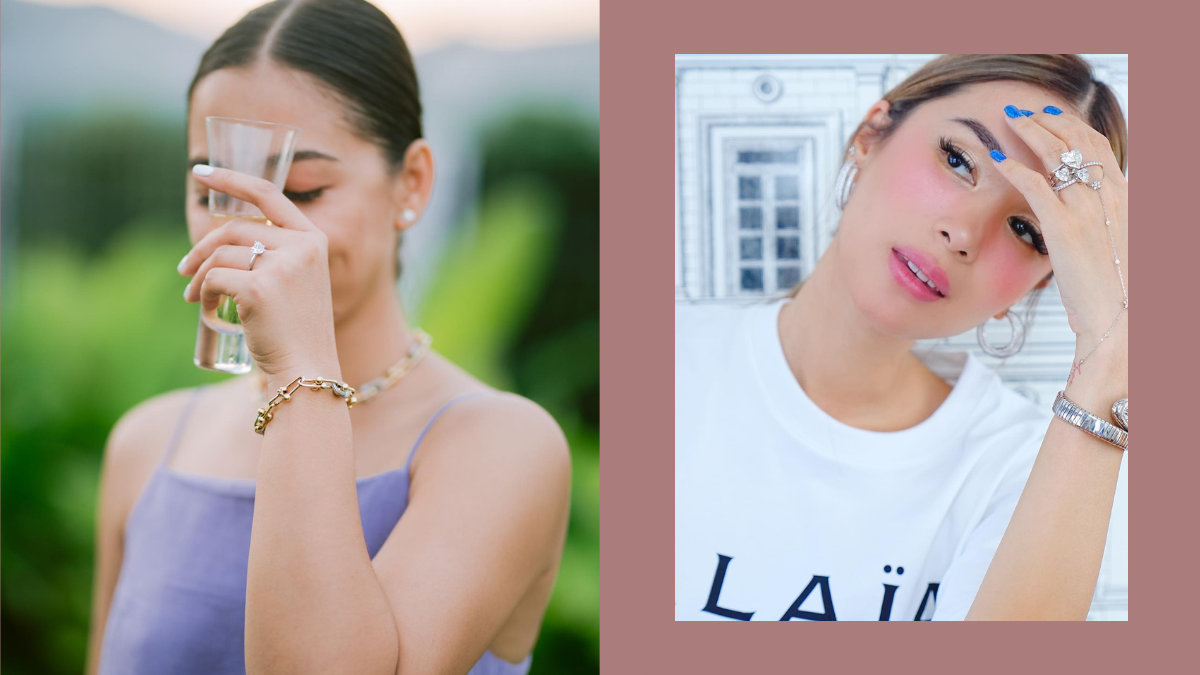 Maja Salvador And Heart Evangelista Are Twinning With Their Heart-shaped Engagement Rings