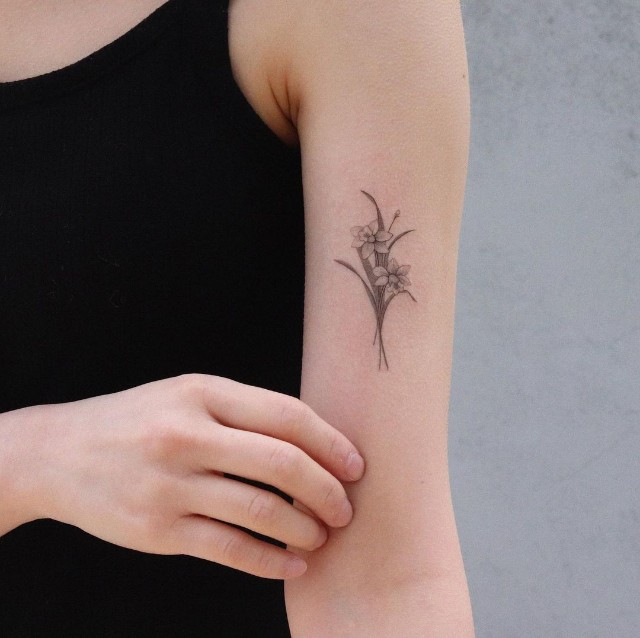 birth flower tattoos for women