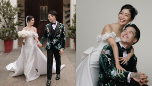 Rhea Bue And Jeff Ong Just Got Married In Matching Floral-themed Wedding Outfits