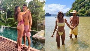 Celeste Cortesi And Matthew Custodio Have The Chicest Matchy-matchy Beach Outfits