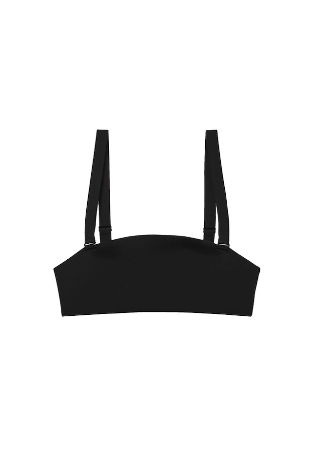 black bandeau style bikini top fuller breast