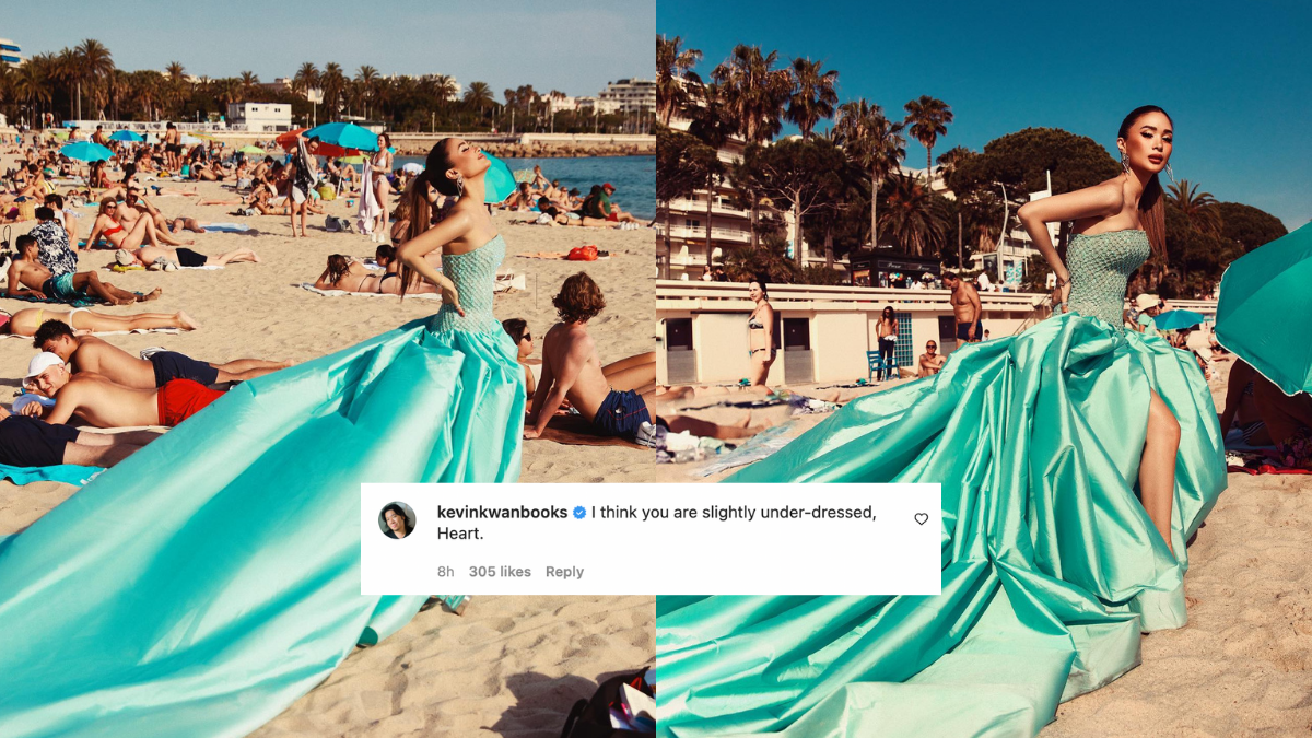 Celebs Have The Funniest Reactions To Heart Evangelista's Gown Ootd On The Beach