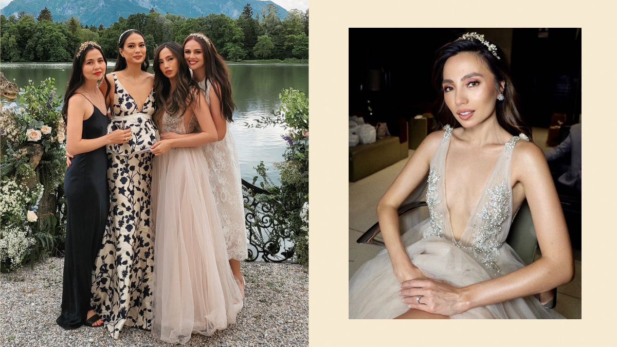 We're All For Martine Ho Rewearing Her Reception Gown To Jess Wilson's Wedding